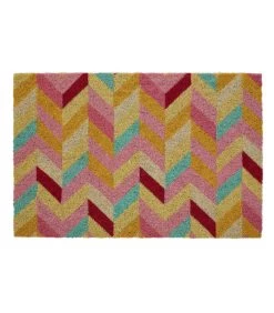 Paillasson Coco Chevrons Multicolores - 60x40cm