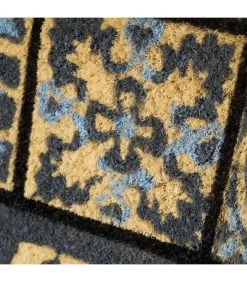 Paillasson Coco Façon Carreaux De Ciment Bleu Home - 60x40x1.5cm -Produits Menagers Boutique paillasson coco facon carreaux de ciment gris home 60x40x15cm 2