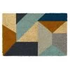 Paillasson Coco Multicolore Formes Géométriques - 60x40x1.5cm -Produits Menagers Boutique paillasson coco feuillage welcome 60x40x15cm