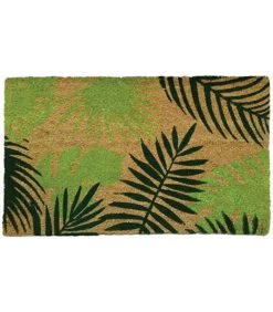 ESSCHERT DESIGN Paillasson Coco Feuilles Tropicales Vertes- 75x45cm