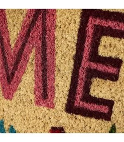 Paillasson Coco Fleurs Multicolores Home - 60x40x1.5cm -Produits Menagers Boutique paillasson coco fleurs multicolores home 60x40x15cm 1