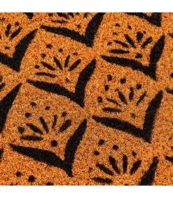 Paillasson Coco Fleurs Noires 60x40cm -Produits Menagers Boutique paillasson coco fleurs noires 60x40cm 1