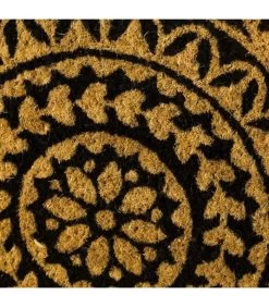 Paillasson Coco Noir Et Marron Mandala - 60x40x1.5cm -Produits Menagers Boutique paillasson coco noir et marron mandala 60x40x15cm 2