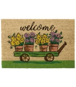 Paillasson Coco Welcome Floral - 60x40x1.5cm