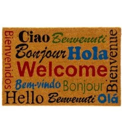 Paillasson Coco Welcome Multilingue 60x40x1.5cm