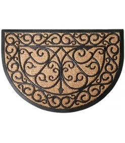 ESSCHERT DESIGN Paillasson Demi Lune En Caoutchouc Et Coco