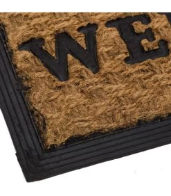 Paillasson En Caoutchouc Et Coco Chiens Welcome - 60x40cm -Produits Menagers Boutique paillasson en caoutchouc et coco chiens welcome 60x40cm 2