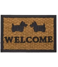 Paillasson En Caoutchouc Et Coco Chiens Welcome - 60x40cm