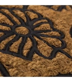Paillasson En Caoutchouc Et Coco Fleurs - 60x40cm -Produits Menagers Boutique paillasson en caoutchouc et coco fleurs 60x40cm 1