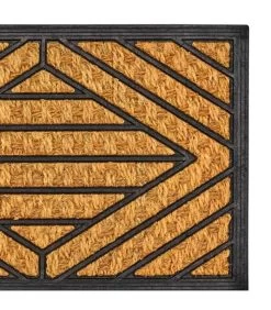 Paillasson En Caoutchouc Et Fibres De Coco Losanges 60x40cm -Produits Menagers Boutique paillasson en caoutchouc et fibres de coco losanges 60x40cm 2