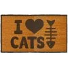 Paillasson En Coco I Love Cats -Produits Menagers Boutique paillasson en coco i love cats
