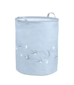 Panier à Linge Bleu Ciel Oiseaux