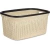 Panier à Linge Buanderie Beige Et Noir 2 Poignées -Produits Menagers Boutique panier a linge buanderie beige et noir 2 poignees