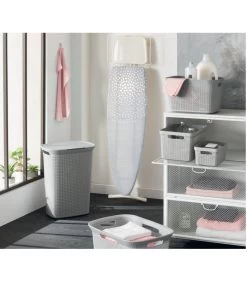Panier à Linge Buanderie Gris 4 Poignées -Produits Menagers Boutique panier a linge buanderie gris 4 poignees 3
