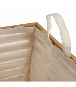 Panier à Linge En Bambou - 40x40x58cm -Produits Menagers Boutique panier a linge en bambou 40x40x58cm 2
