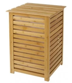 Panier à Linge En Bambou - 40x40x58cm