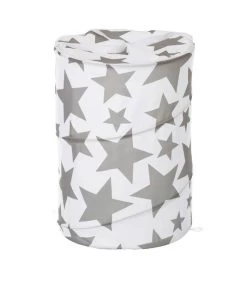 Panier à Linge En Polyester étoiles Grises