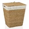 Panier à Linge Rectangulaire En Rotin Et Intérieur En Lin -Produits Menagers Boutique panier a linge rectangulaire en rotin et interieur en lin