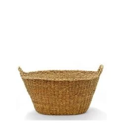 Panier à Linge Tressé En Osier Buanderie - Longueur 44cm