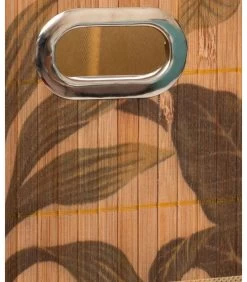 Panier Rangement Salle De Bain Bambou Feuillage Exotique - 15x31x15cm -Produits Menagers Boutique panier rangement salle de bain bambou feuillage exotique 15x31x15cm 2