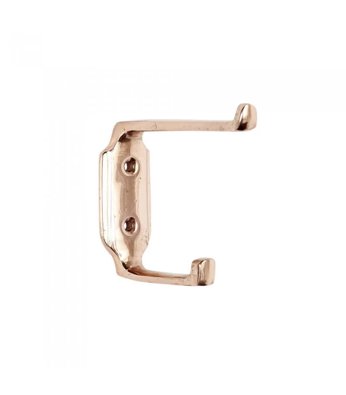 Patère En Cuivre 2 Accroches - Hauteur 9cm 3 Patère En Cuivre 2 Accroches - Hauteur 9cm