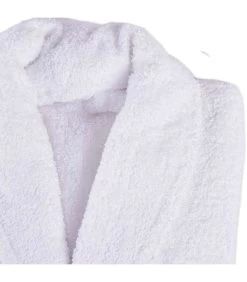 Peignoir Adulte 100% Coton Blanc -Produits Menagers Boutique peignoir adulte 100 coton blanc 2
