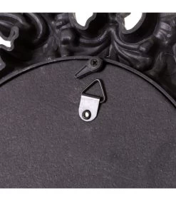 Petit Miroir Mural Ovale Avec Moulures En Polypropylène Argenté -Produits Menagers Boutique petit miroir mural ovale avec moulures en polypropylene argente 2