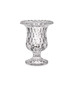 Petit Vase Vasque En Verre Diamants - 11.5x11.5x15cm