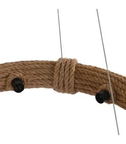 Plafonnier Rond En Corde 6 Ampoules 48x48x10cm -Produits Menagers Boutique plafonnier rond en corde 6 ampoules 48x48x10cm 3