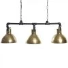 Plafonnier Triple En Métal Noir Et Doré Style Industriel - 116x29x42cm -Produits Menagers Boutique plafonnier triple en metal noir et dore style industriel 116x29x42cm