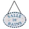 Plaque De Porte Signalétique Vintage Salle De Bains -Produits Menagers Boutique plaque de porte signaletique vintage salle de bains