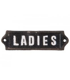 Plaque De Porte WC Signalétique Vintage Ladies