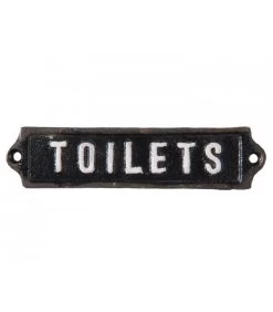 Plaque De Porte WC Signalétique Vintage Toilets