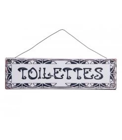 Plaque De Porte WC Signalétique Vintage Toilettes