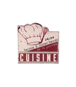 Plaque Décorative Murale Cuisine Rouge Vintage