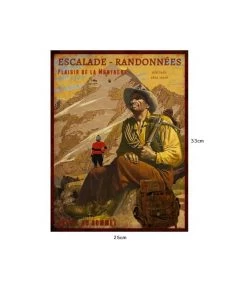 Plaque Décorative Murale En Métal Décoration Chalet - Escalade Randonnées -Produits Menagers Boutique plaque decorative murale en metal decoration chalet escalade randonnees 1