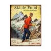 Plaque Décorative Murale En Métal Décoration Chalet - Ski De Fond -Produits Menagers Boutique plaque decorative murale en metal decoration chalet ski de fond