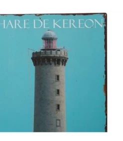Plaque Décorative Murale Métal Phare De Kereon Bretagne - 26x35cm -Produits Menagers Boutique plaque decorative murale metal phare de kereon bretagne 26x35cm 1