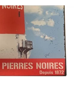 Plaque Décorative Murale Métal Phare Des Pierres Noires - 26x35cm -Produits Menagers Boutique plaque decorative murale metal phare des pierres noires 26x35cm 2