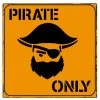 Plaque Décorative Murale Métal Pirate Only - 25x25cm -Produits Menagers Boutique plaque decorative murale metal pirate only 25x25cm