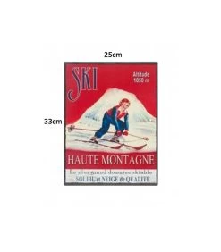 Plaque Décorative Murale Ski En Métal Décoration Chalet - Ski Haute Montagne -Produits Menagers Boutique plaque decorative murale ski en metal decoration chalet ski haute montagne 1