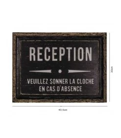 Plaque Signalétique Vintage Réception Bois -Produits Menagers Boutique plaque signaletique vintage reception bois 1