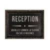 Plaque Signalétique Vintage Réception Bois -Produits Menagers Boutique plaque signaletique vintage reception bois