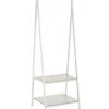 Portant Vêtements Bois Et Métal Blanc - 55x45x150cm -Produits Menagers Boutique portant vetements bois et metal blanc 55x45x150cm