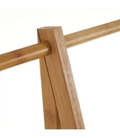 Portant Vêtements En Bambou Avec 2 étagères - 90x42.5x153cm -Produits Menagers Boutique portant vetements en bambou avec 2 etageres 90x4250x153cm 3