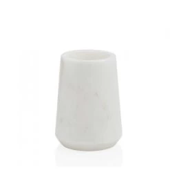 Porte Brosse à Dents Rond En Marbre Blanc