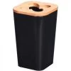 Porte Brosses à Dents Noir Et Bambou - 7.5x7.5x11.5cm -Produits Menagers Boutique porte brosses a dents noir et bambou 75x75x175cm