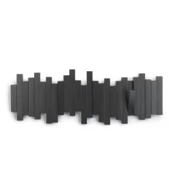 Porte Manteaux Mural Design Noir "Sticks Multi Hook Black" - Umbra
