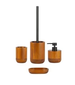 Porte Savon En Bois Marron -Produits Menagers Boutique porte savon en bois marron 2