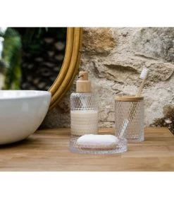 Porte Savon Ovale En Verre Taillé -Produits Menagers Boutique porte savon ovale en verre taille 2